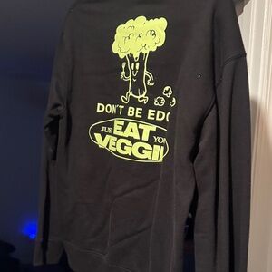 Black Sweatshirt with Green Graphic